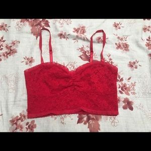 Lacey red bralette